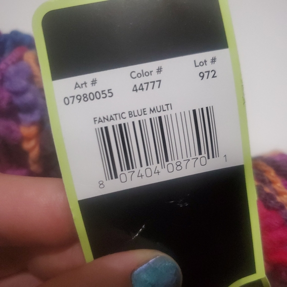 2/$15 Y2K Boucle Yarn Sensations Fanatic Blue Multi 807404087701 - Picture 4 of 5